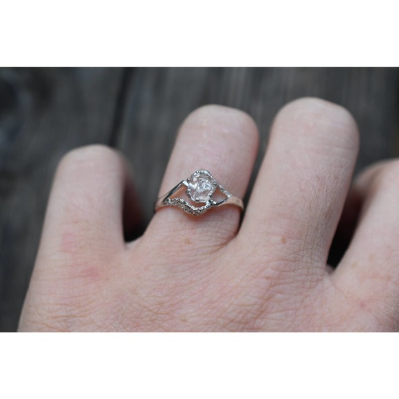 Engagement rings, raw diamond ring, raw stone ring, alternative engageme… - Picture 7 of 7